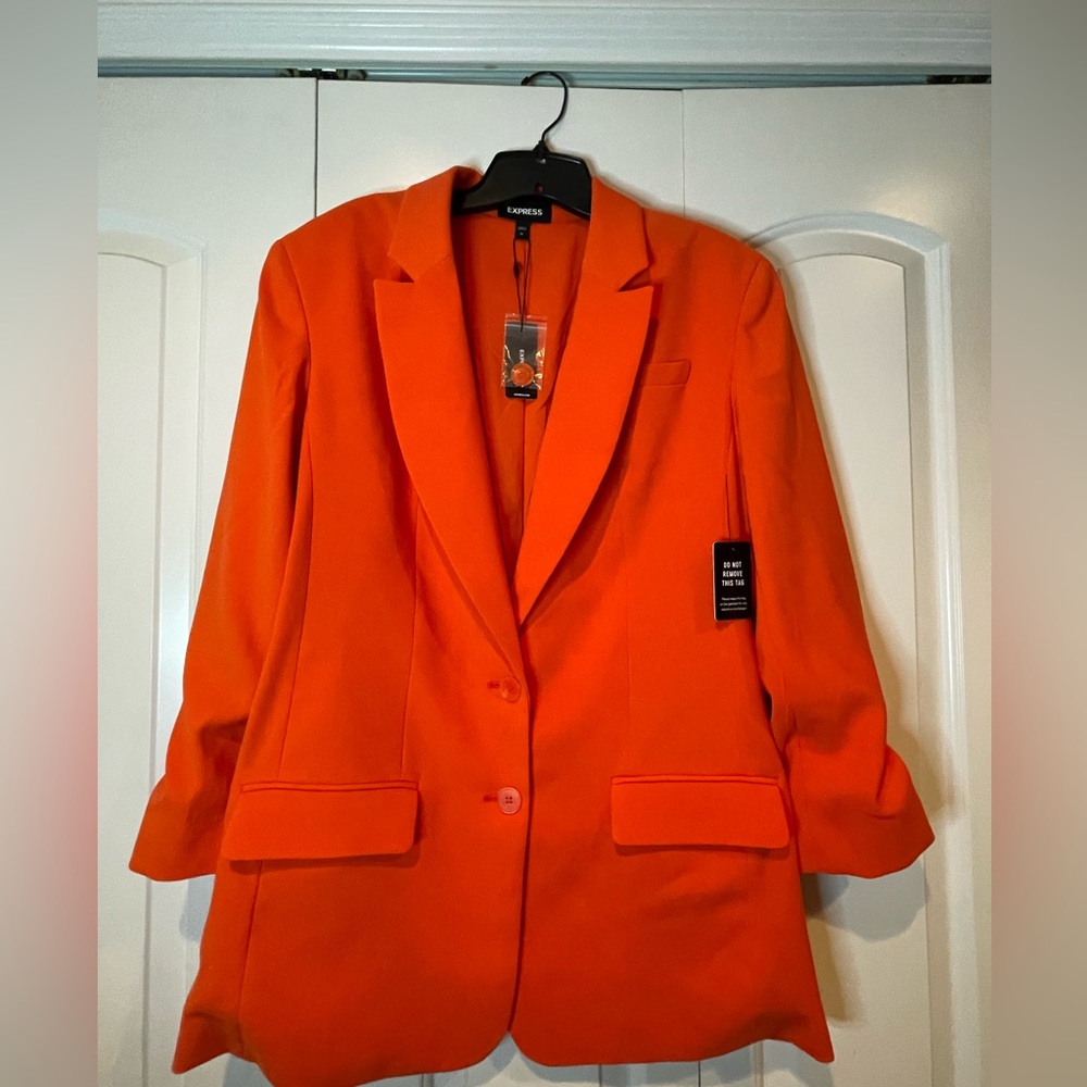NWT Orange Boyfriend Blazer
